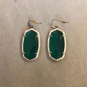 Emerald green Kendra Scott earrings